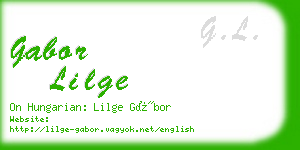 gabor lilge business card